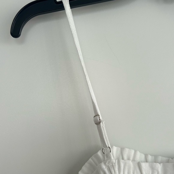 White Ruffle Tank Top - Picture 3 of 4